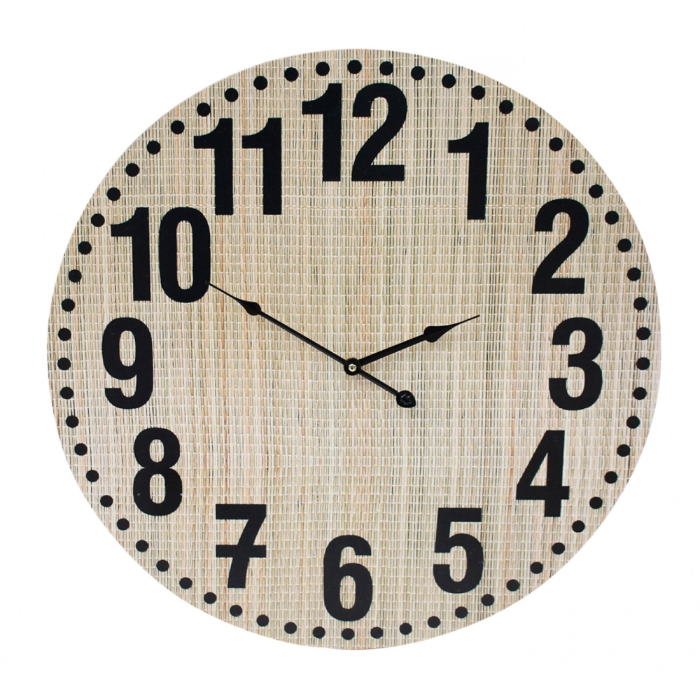 Large Round 58cm Bamboo Pattern Wall Clock
