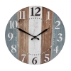 Large Round 58cm Brown & Grey Stripes Wall Clock