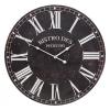 Large Round 58cm Rustic Black “bistro” Wall Clock