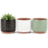 Round Assorted Sequin Pot Planters – Set Of 3
