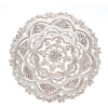 Large Round Carved Fleur Wall Decor 75cm