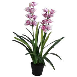 Artificial Pink Cymbidium Orchid Plant In Pot 100cm