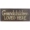 “grandchildren Loved Here” Metal Wall Sign 60cm – Rust