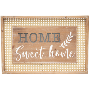 ‘home Sweet Home’ Wood & Metal Wall Plaque 60cm