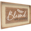 ‘blessed & Grateful’ Wood & Metal Wall Plaque 60cm
