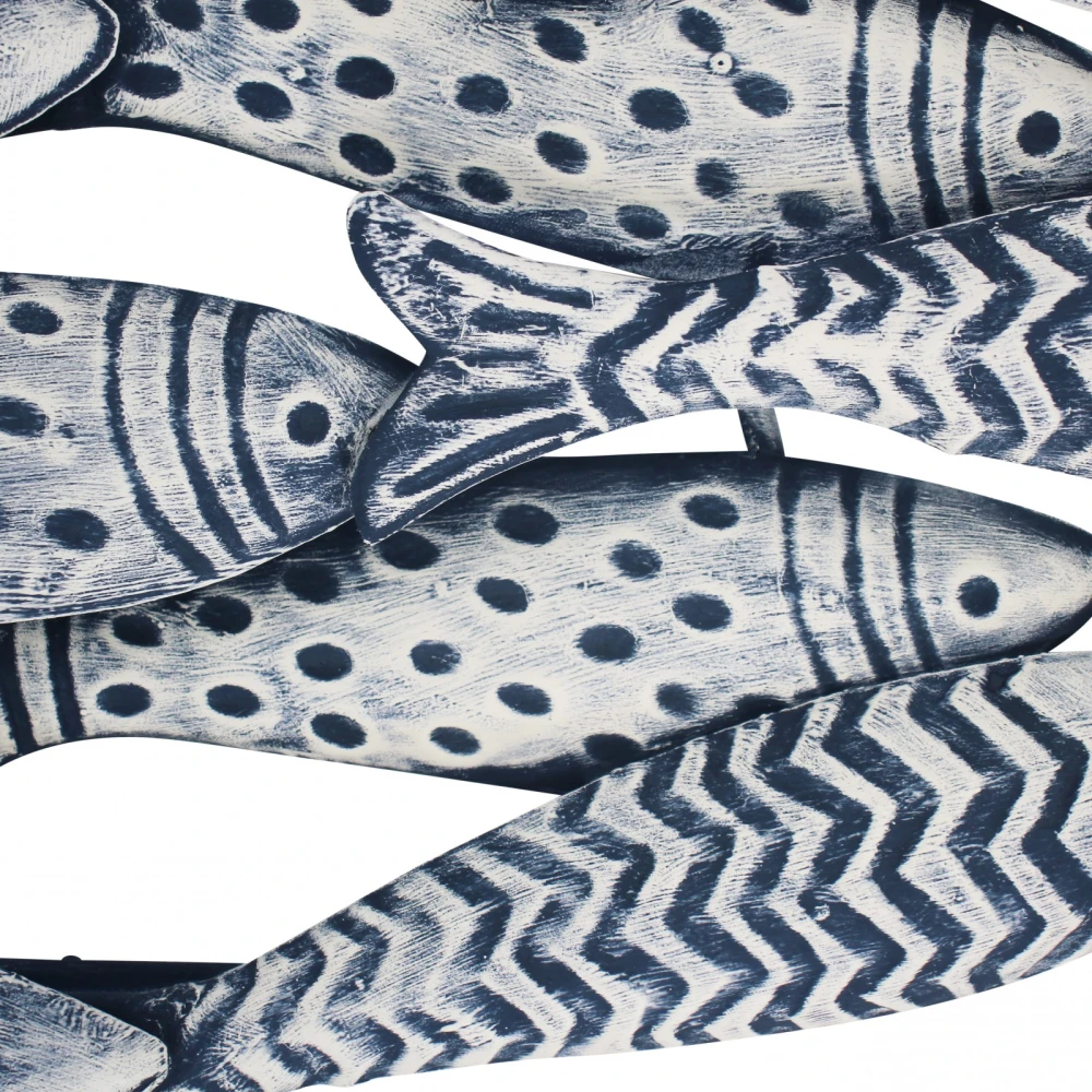 School Of Fish Metal Wall Decor 86cm