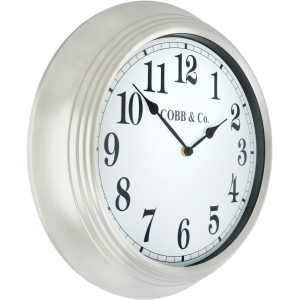 Cobb & Co. Round Stainless Steel Arabic Numerals Wall Clock 38cm