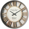 Whitewashed Hamptons Glass Front Round Wall Clock 70cm