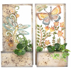 Rustic Colourful Butterfly & Dragonfly Metal Wall Planters – Set Of 2