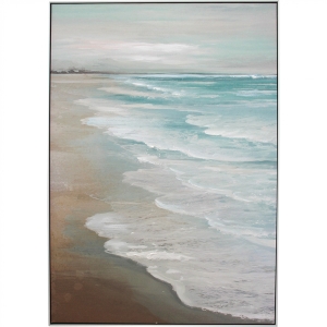 Sandy Beach Framed Canvas Wall Art 70x100cm