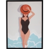 Sunbather Framed Canvas Wall Art 60x80cm – Design 2