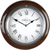 Cobb & Co. Railway Wooden Wall Clock – Glossy Walnut Roman Chrome 28cm