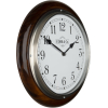 Cobb & Co. Railway Wooden Wall Clock – Glossy Walnut Arabic Chrome 32cm