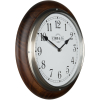 Cobb & Co. Railway Wooden Wall Clock – Satin Walnut Arabic Chrome 32cm
