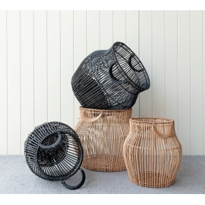 Tanwa Natural Rattan Handmade Baskets – Set Of 2