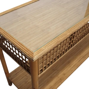 Bahama Bamboo & Glass Console Table – Natural