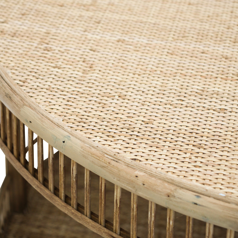 Byron Round Rattan Coffee Table – Natural