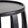 Round 46cm Black Mangowood Side Table 2