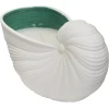 White Ribbed Conch Shell Candle