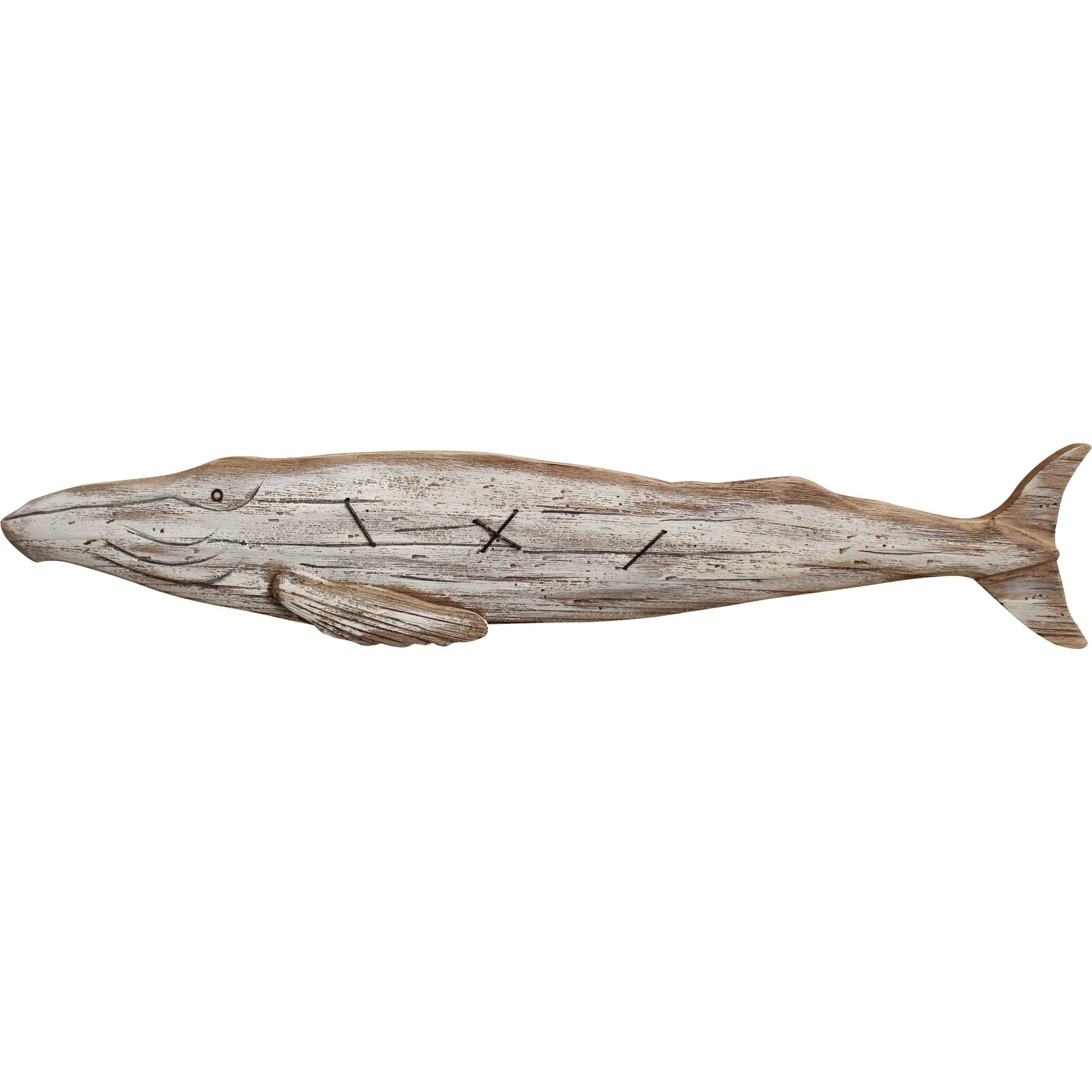 Rustic Reclaimed Timber Decorative Whale Wall Decor