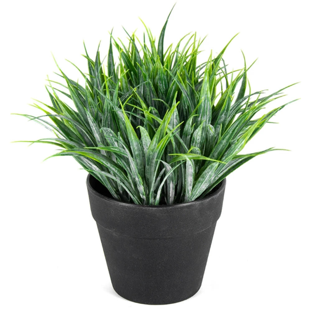 Artificial Green Ponytail Grass In Pot 1